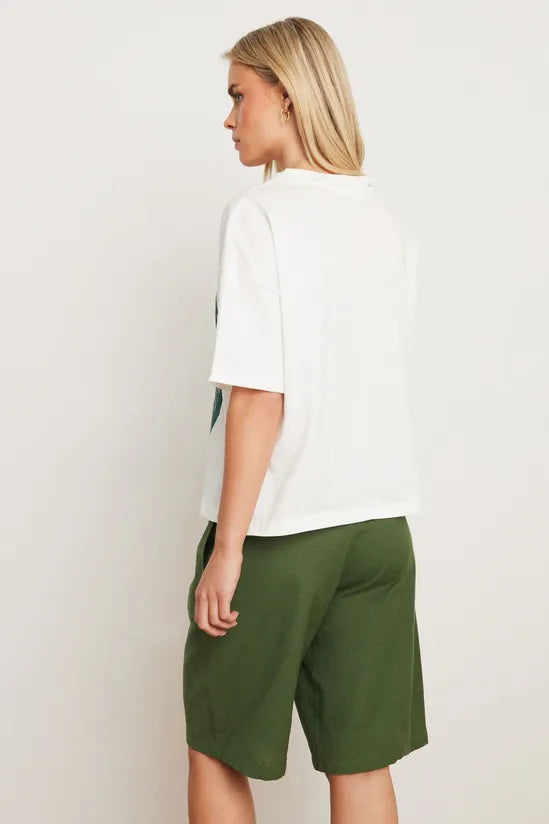 Petite Linen Bermuda Shorts
